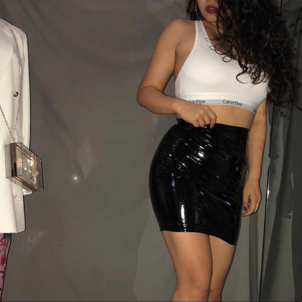 Patent Leather Skirt M size